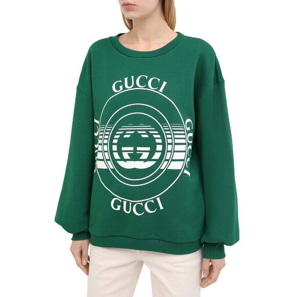 Gucci Tops - Gucci Forest Cotton Interlocking G Logo Sweatshirt